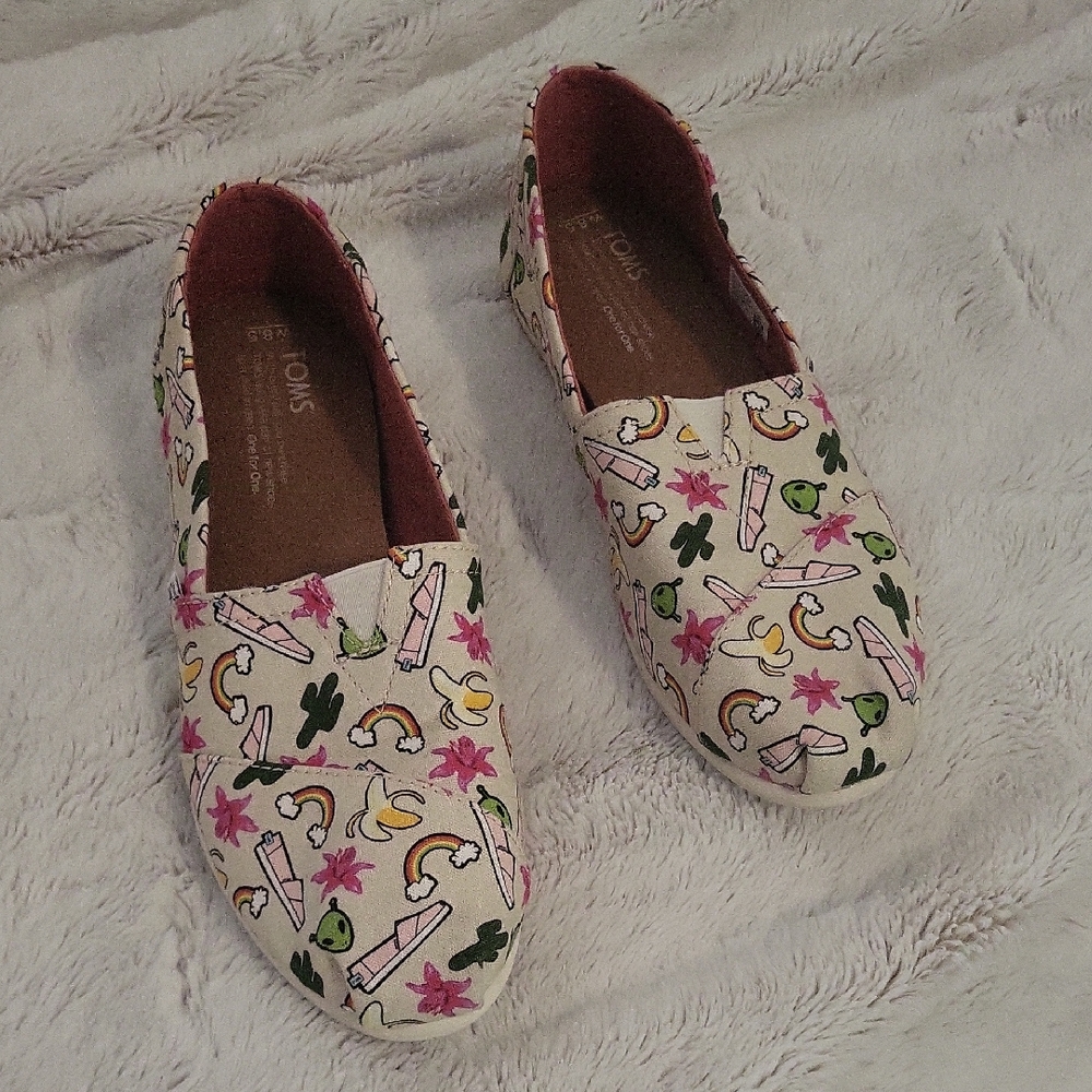 Toms Women's Bananas For Aliens & Rainbows Flats